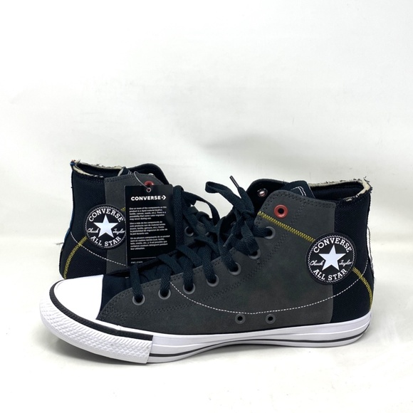 Converse Ctas High Top Shoes Storm Black Men’s Size Suede Sneakers Skate 173106C - Picture 4 of 9
